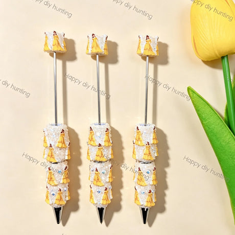 royal fairytale cartoon character beadable pens for diy handmade stationery crafts wholesale royal design