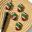 Santa suit green character silicone focal beads for DIY pens and Christmas-themed handmade crafts