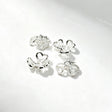 silver hollow heart bead caps spacer for 16mm beads and DIY jewelry making