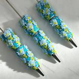 multi‑color 3d daisy flower handmade wholesale beadable pens compatible with all focal beads and pen toppers for diy writing craft
