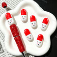 Smiley Capsule Shape Silicone Focal Beads for beadable pen DIY craft projects