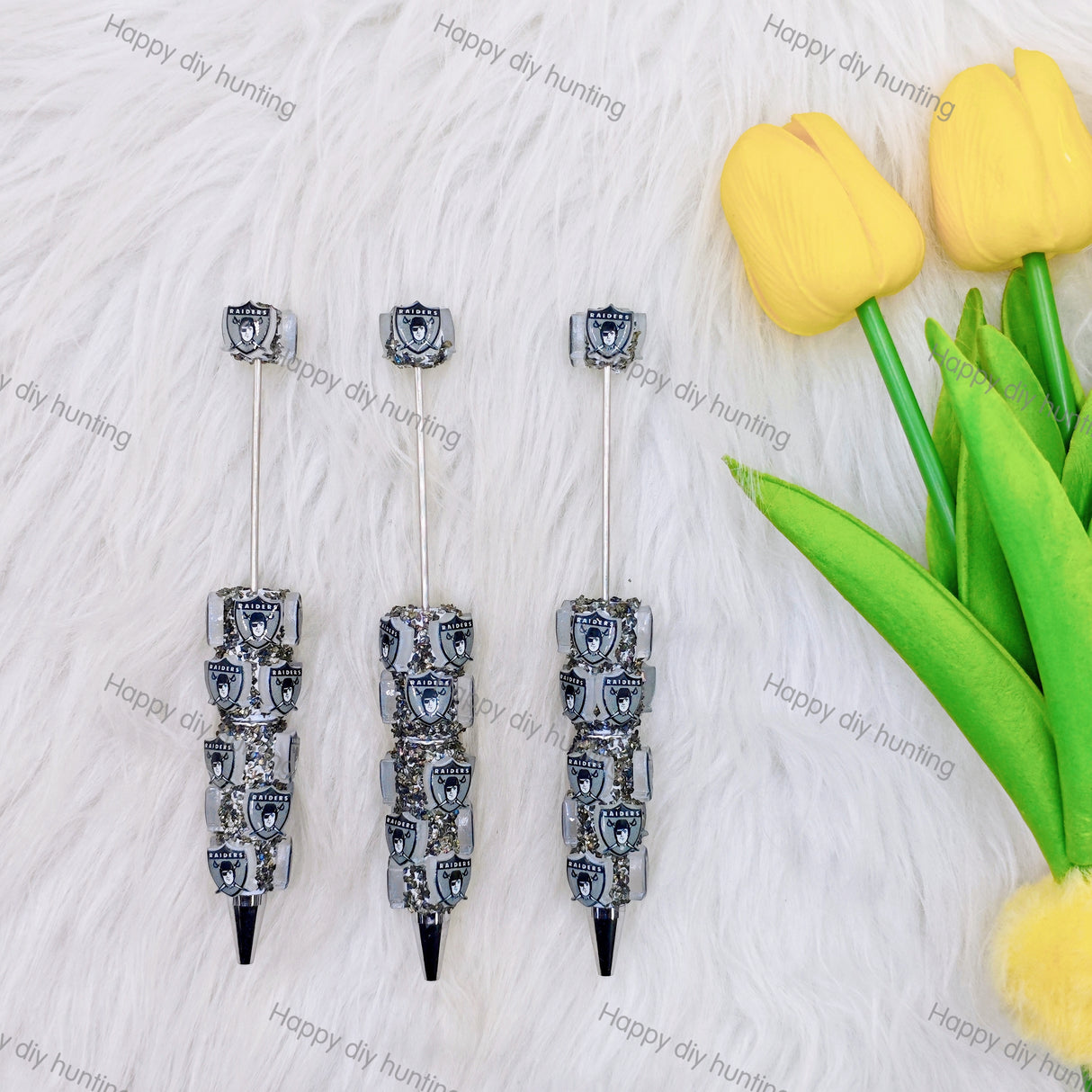Las Vegas Raiders NFL Team Beadable Pen