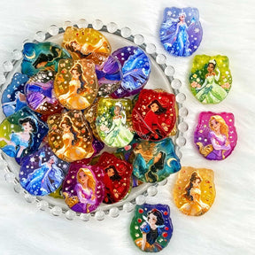 sparkly transparent fairytale maiden acrylic focal beads for DIY beadable pens and jewelry crafts