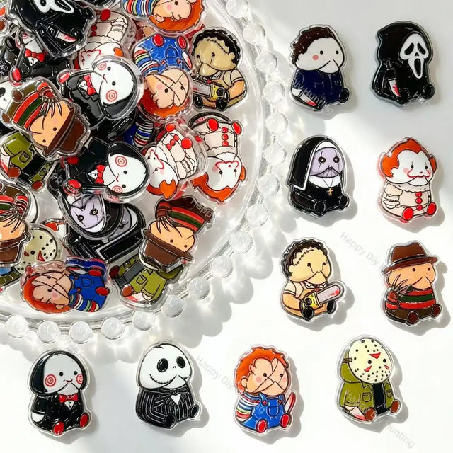 spooky cute cartoon character acrylic focal beads for DIY beadable pens keychains and handmade jewelry crafts