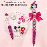 back view of spooky holiday cartoon character no-hole pen toppers, gothic holiday handmade stationery supplies