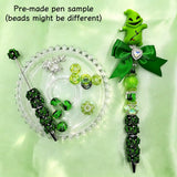 back view of spooky holiday cartoon character no-hole pen toppers, gothic holiday handmade stationery supplies
