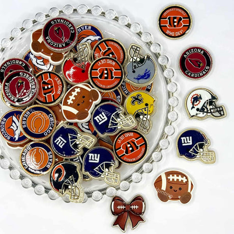 sport-themed mixed set acrylic focal beads for DIY pens and sports fan jewelry crafts