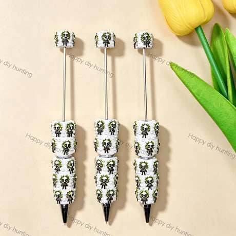 striped specter halloween character beadable pens for diy handmade stationery crafts wholesale horror design