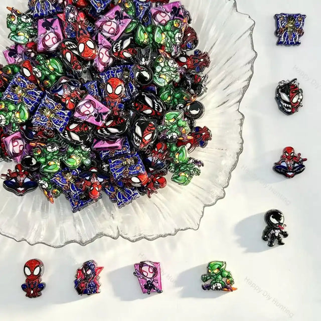 superhero comic character acrylic focal beads fun hero theme for diy beadable pens and jewelry craft projects