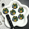 Teacher Floral Pencil Silicone Focal Beads with colorful letter and flower print for bead pen DIY craft