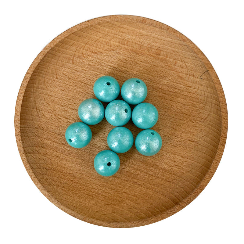 15mm Shinny Opal Solid Color Silicone Beads 15mm