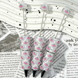 close-up tropical coconut tree bottle cap beadable pen showing textured design and pen topper compatibility