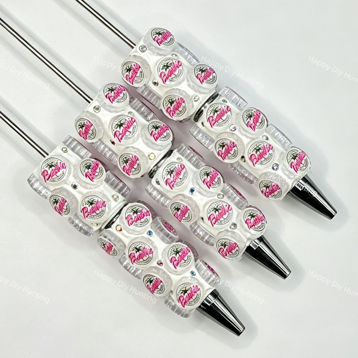 tropical coconut tree bottle cap beadable pens wholesale for DIY island-style craft projects
