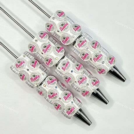 tropical coconut tree bottle cap beadable pens wholesale for DIY island-style craft projects