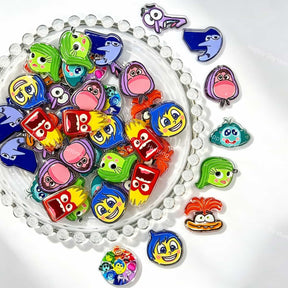 vibrant cartoon emotional character acrylic focal beads for DIY pens and fun jewelry crafts