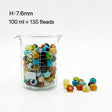 Vintage French natural stone beads, small circle shape, 100ml pack, large hole over 3mm, for DIY beadable stainless steel cutlery and jewelry making