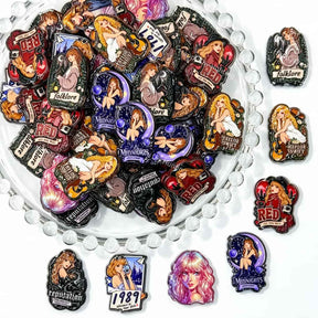 vintage pop portrait acrylic focal beads for DIY pens and retro pop art handmade jewelry