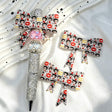 vintage retro red lip lady bow silicone focal beads for DIY pens and glam-inspired handmade crafts