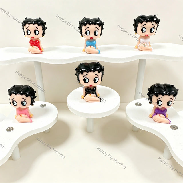 vintage retro cartoon lady no hole pen toppers diy craft figurines for beadable pen making