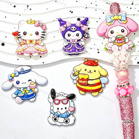 Whimsical Dress‑Up Cartoon Acrylic Focal Beads for custom beadable pen handmade DIY craft projects