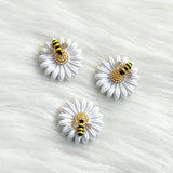 white daisy bee metal spacer beads for DIY beadable pens and jewelry crafts