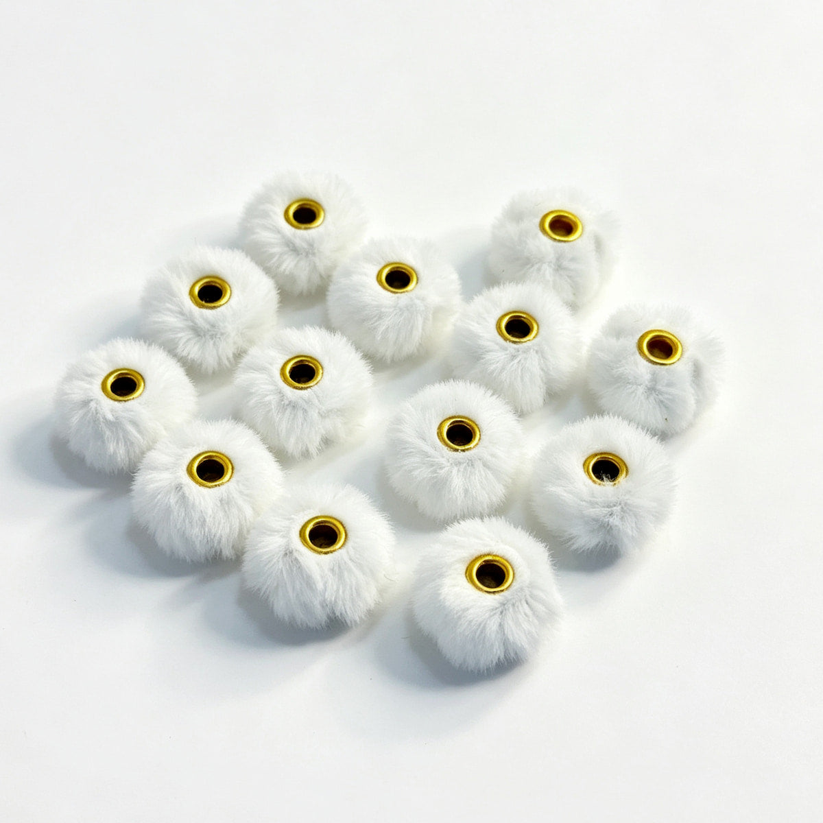 white fuzzy spacer beads diy handmade stationery beadable pen craft supplies wholesale glitter