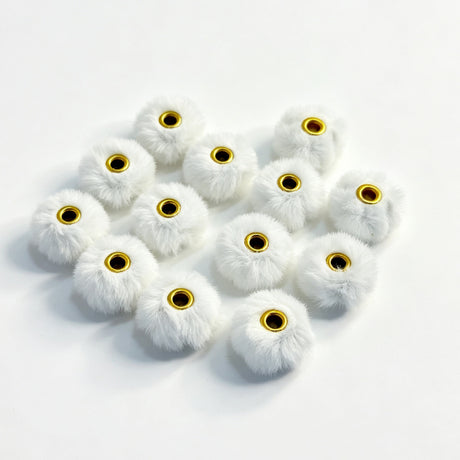 white fuzzy spacer beads diy handmade stationery beadable pen craft supplies wholesale glitter