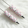white heart designer D*R beadable pens for DIY custom crafts and personalized pens