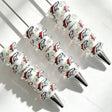 white horse sport logo printed beadable pens for diy handmade craft projects