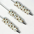 white Norseman MV football team sports beadable pens wholesale for DIY fan crafts and custom pens