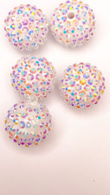 20MM Bling Bling Sparkling Rhinestones Beads, Acrylic Beads, Jelly Beads