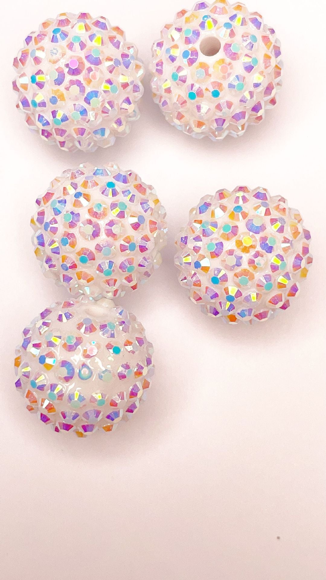 Bling Bling Sparkling Rhinestones Beads, Acrylic Beads, Jelly Beads