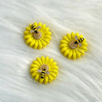 yellow daisy bee metal spacer beads for DIY beadable pens and jewelry crafts