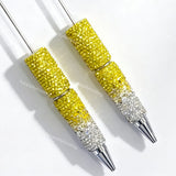 yellow ombre rhinestone beadable pen wholesale for DIY custom crafts and personalized pens