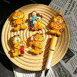 Yellow chubby cat character acrylic focal beads, cute diy craft beads for beadable pens and keychains
